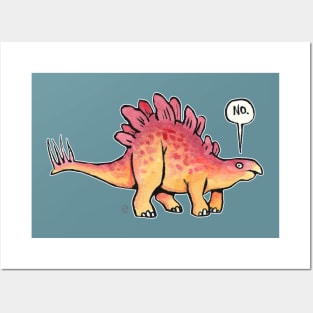 Stegosaurus says NO Posters and Art